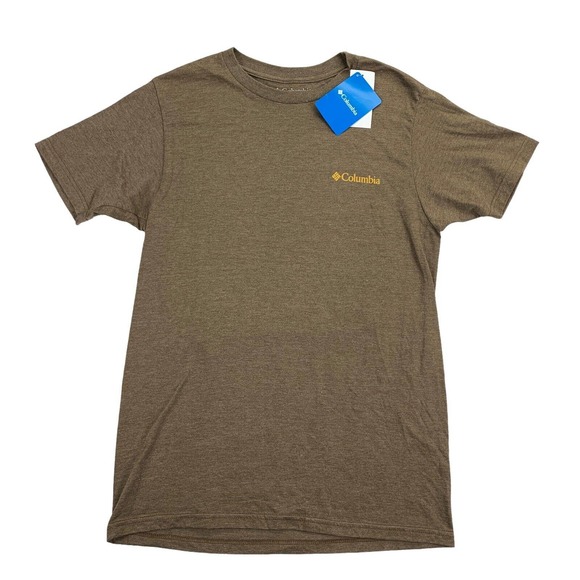 Columbia Mens Julien Bear Graphic Crewneck Short Sleeve T-Shirt Brown S - Picture 2 of 4
